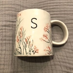 NWT Anthropologie Dagny Monogram Mug “S”